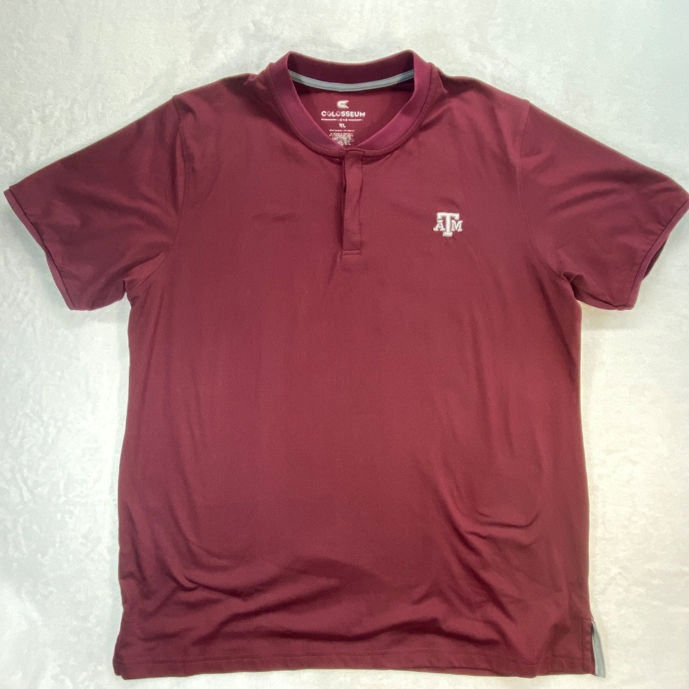 Colosseum Texas A&M Aggies Polo‎ Shirt Athletic Fit Pullover Maroon XL